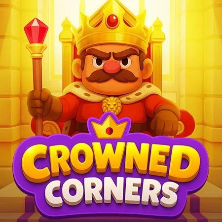 Crowned Corners game icon with king character and royal throne