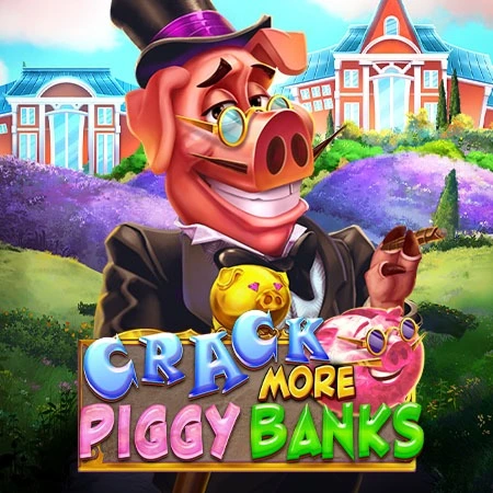 Crack More Piggy Banks slot game with cartoon pigs and piggy banks